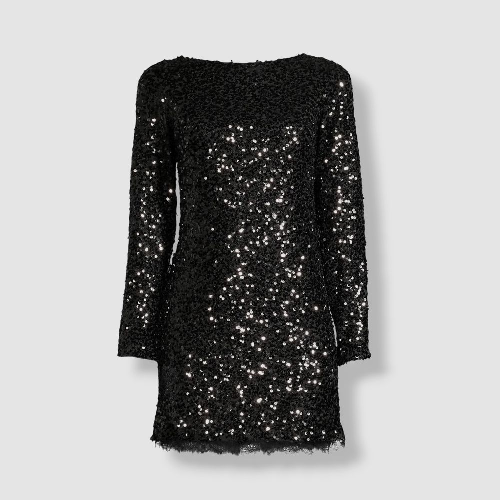 Sachin & Babi Nwt Cameron Sequin-Embellished Mini Dress In Black Size 2 Msrp 395
